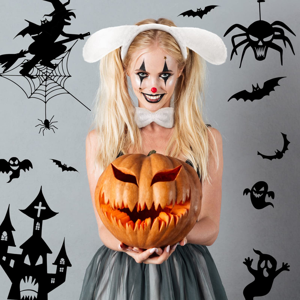 3 Sets Halloween Puppy Dog Costume - Dog Headband Ears, Tail & Bow Tie Accessories for Adults