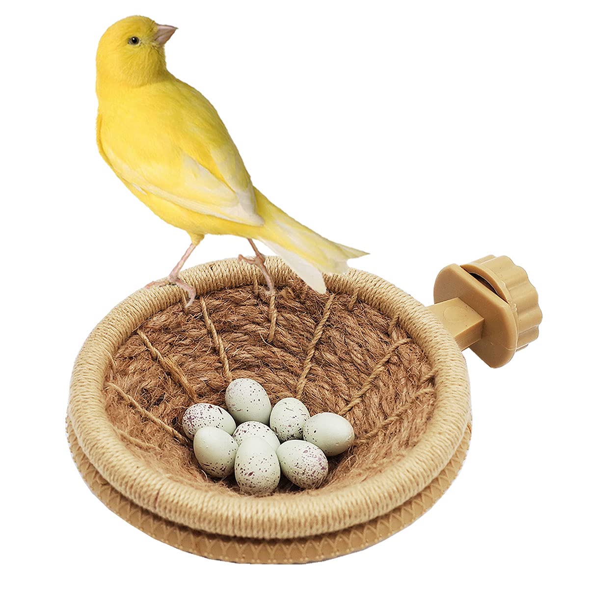 FOIBURELY Bird Breeding Nest Canary Finch Parrot Weave Hemp Rope Nest(4.4inches)