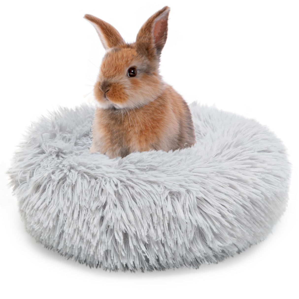 wrkfree Bunny Bed Rabbit Hideout Large Soft & Comfortable Small Animal Bedding Cozy Bed Mat Warm Hideaway Cage Accessories for Guinea Pig Light Grey