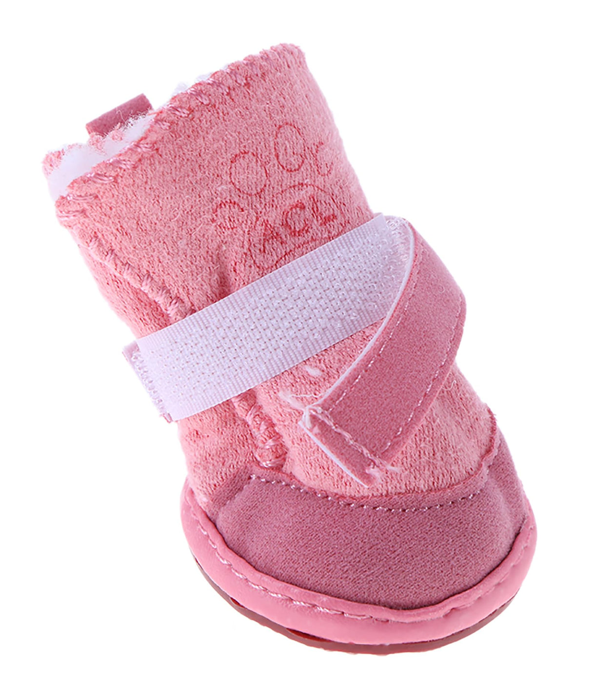 Small Dog Winter Booties, Cold Weahter Dog Shoes for Small Dogs, Boots for Cats, Yorkie, Chihuahua Cozy Boots Pink Size 2
