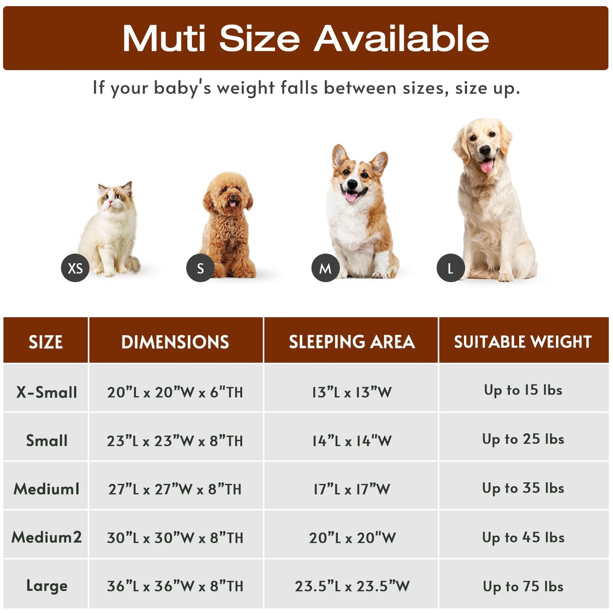 JOLLYVOGUE Dog & Cat Bed, Calming Anti-Anxiety Pet Bed for Small Dogs, Fluffy Donut Cushion for Small and Medium Pets (20")