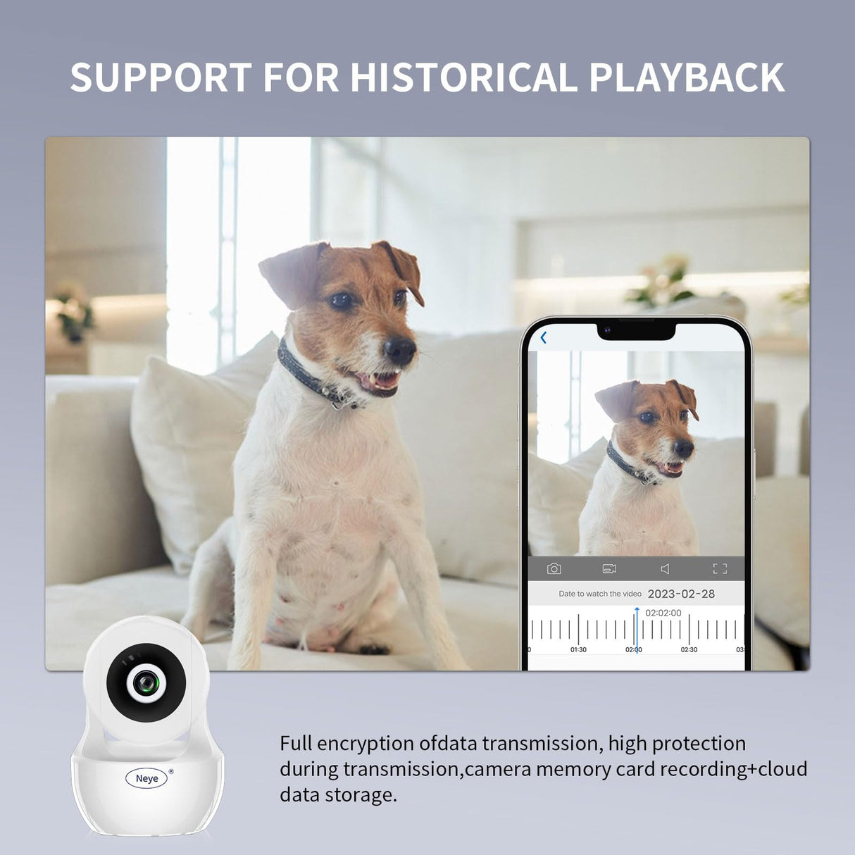 WiFi Security Home Camera,Baby Monitor Wireless IP Camera with Night Vision Two Way Audio Cloud Storage, Supports 5G WiFi,up to 128GB(White) Indoor Camera