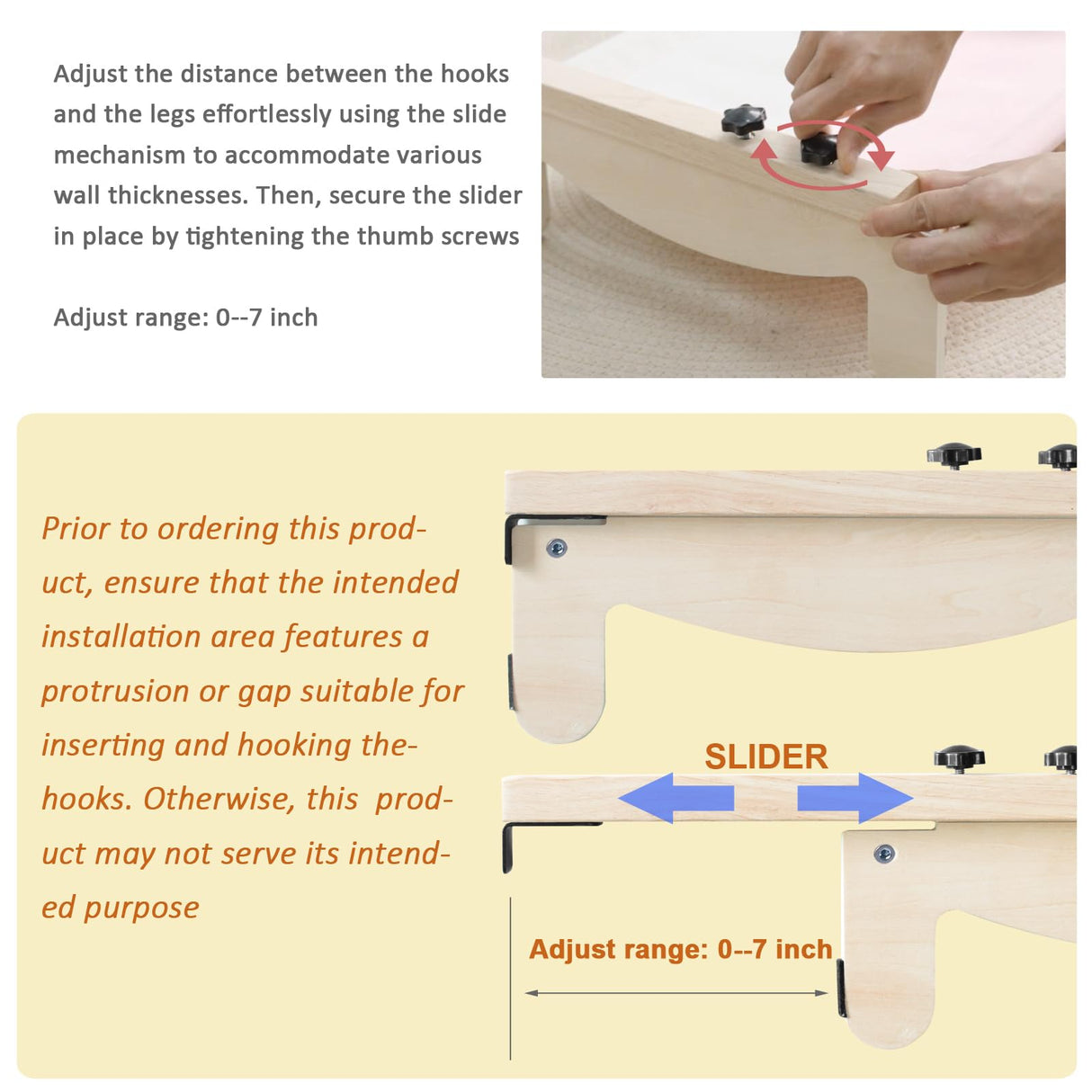 COODIA Cat Window Perch, Wooden Window Perch for Cats Inside, 2 in1 Cat Hammock for Window, Versatile Cat Window Bed, Multi Installation Place Window Cat Bed for Windowsill Bedside Drawer and Cabinet