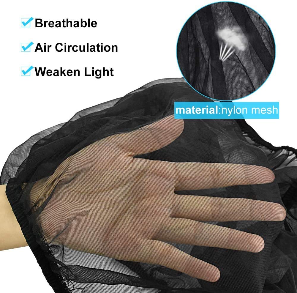 4 Colors Ventilated Nylon Bird Cage Cover Shell Seed Catcher Pet Products Large Size Bird Cage Seed Catcher Seeds Guard Parrot Nylon Mesh Net Cover Stretchy Shell Skirt Traps Cage Basket Soft Black