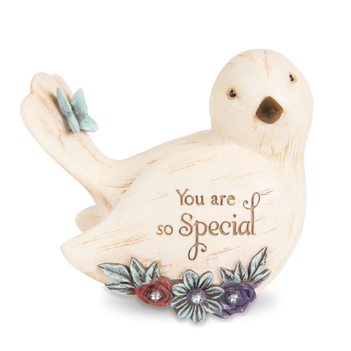 Pavilion Gift Company 41105 Decorative Special Floral Bird Figurine 3.5 Inch