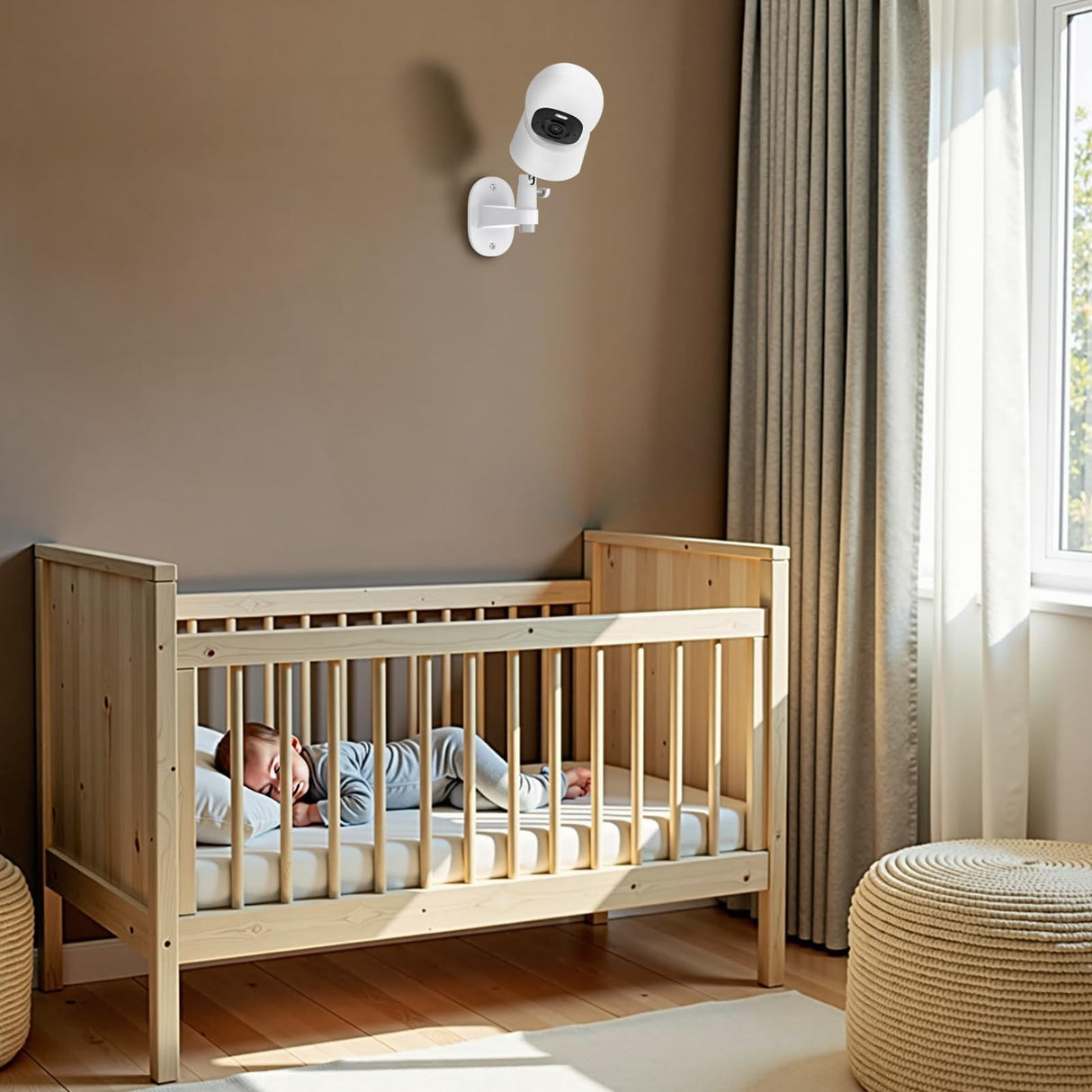 Adhesive Security Camera Mount for eufy Indoor Cam E30/C210/C220/E220, Adjustable No Drilling Mounting Bracket for eufy Pet/Dog/Baby Camera