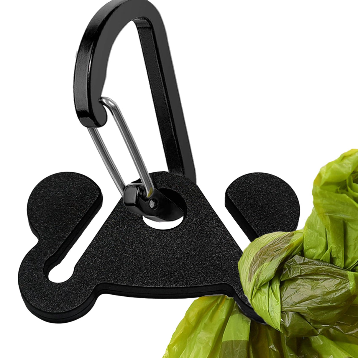 Dog Poop Bag Holder Dogs Waste Bag Carrier Pet Poop Bags Holders for Doggie Waste Bags Dispensers, Clip Carrier for Leash Small Doggy Puppy Hand Free Walking Accessory Attachment, Black