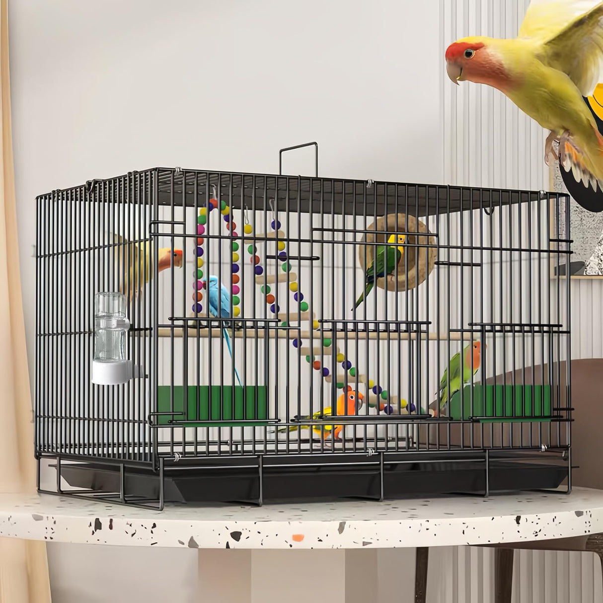 Pet Bird Automatic Water Dispenser,Bird Cage Hanging Drinking Device,Automatic Parrot Water Feeder,Budgies, Birds, Love Birds, Canary Drinking Fountains.