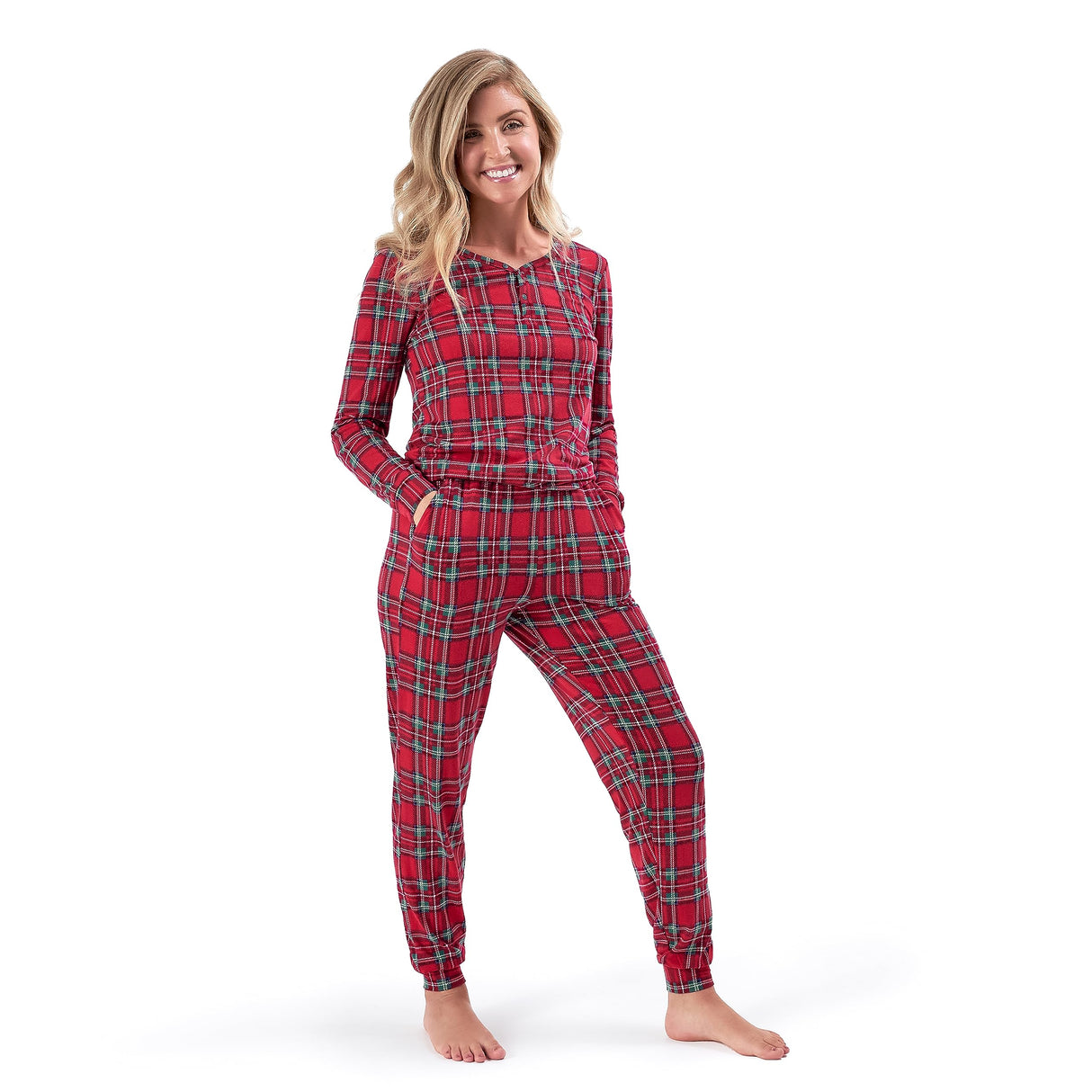 Gerber Baby Pet-1 Piece Holiday Family Matching Pajamas, Red Stewart Plaid, XSmall-Small