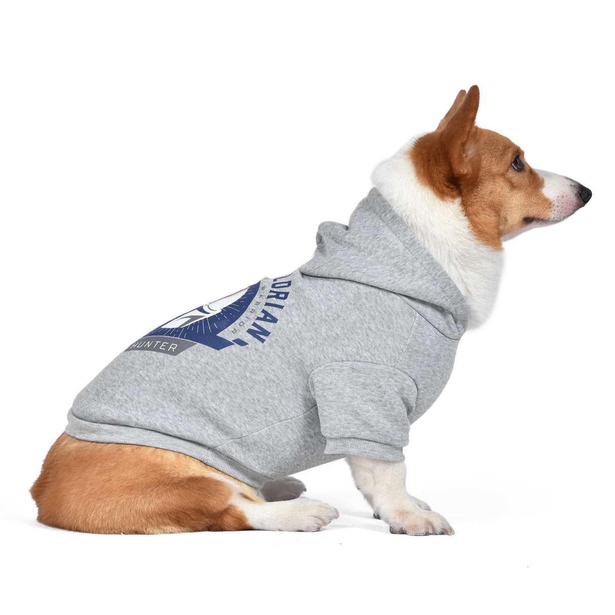 Star Wars for Pets The Mandalorian Dog Hoodie with Leash Attachment Hole - Pet Outerwear for Dogs - Officially Licensed Dog Apparel & Accessories, Grey, Size Small