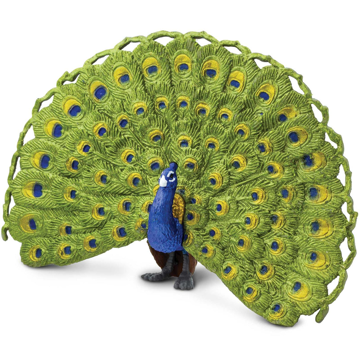 Safari Ltd. Peacock Figurine - Detailed 4" Plastic Model Figure - Fun Educational Play Toy for Boys, Girls & Kids Ages 3+