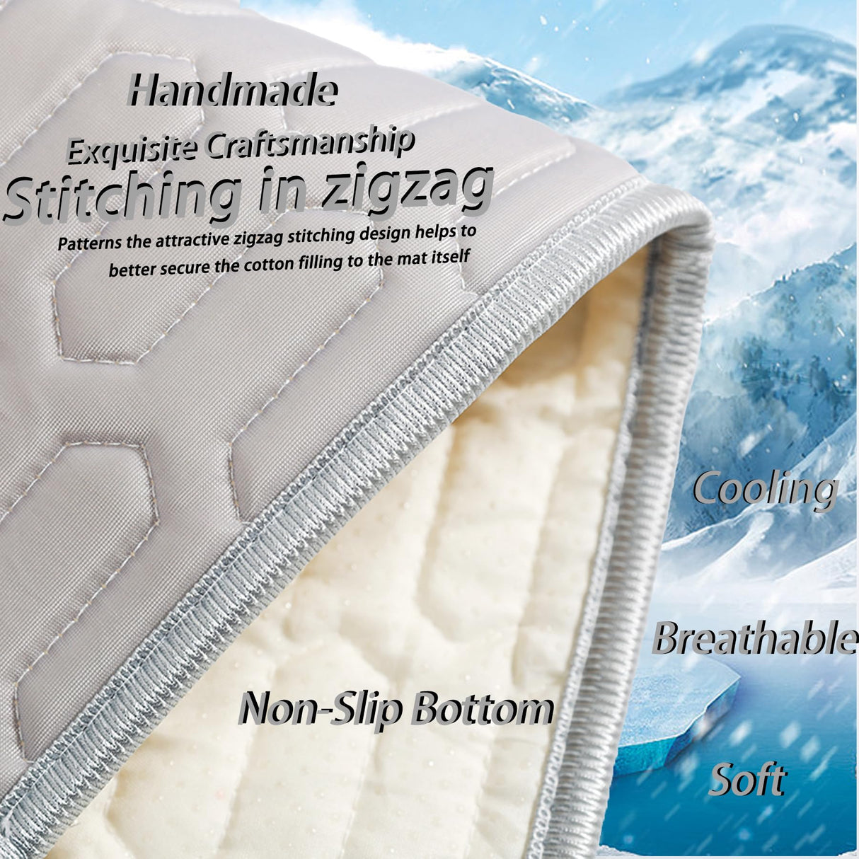 Rzxlszy Cat Cooling Mat 20" x 15" Small Pad for Dogs Sleeping Mats for Dog and Cat Durable Self Cool Pet Blanket Outdoor Indoor Non-Slip Cooling Dog Crate Mats (Gray)