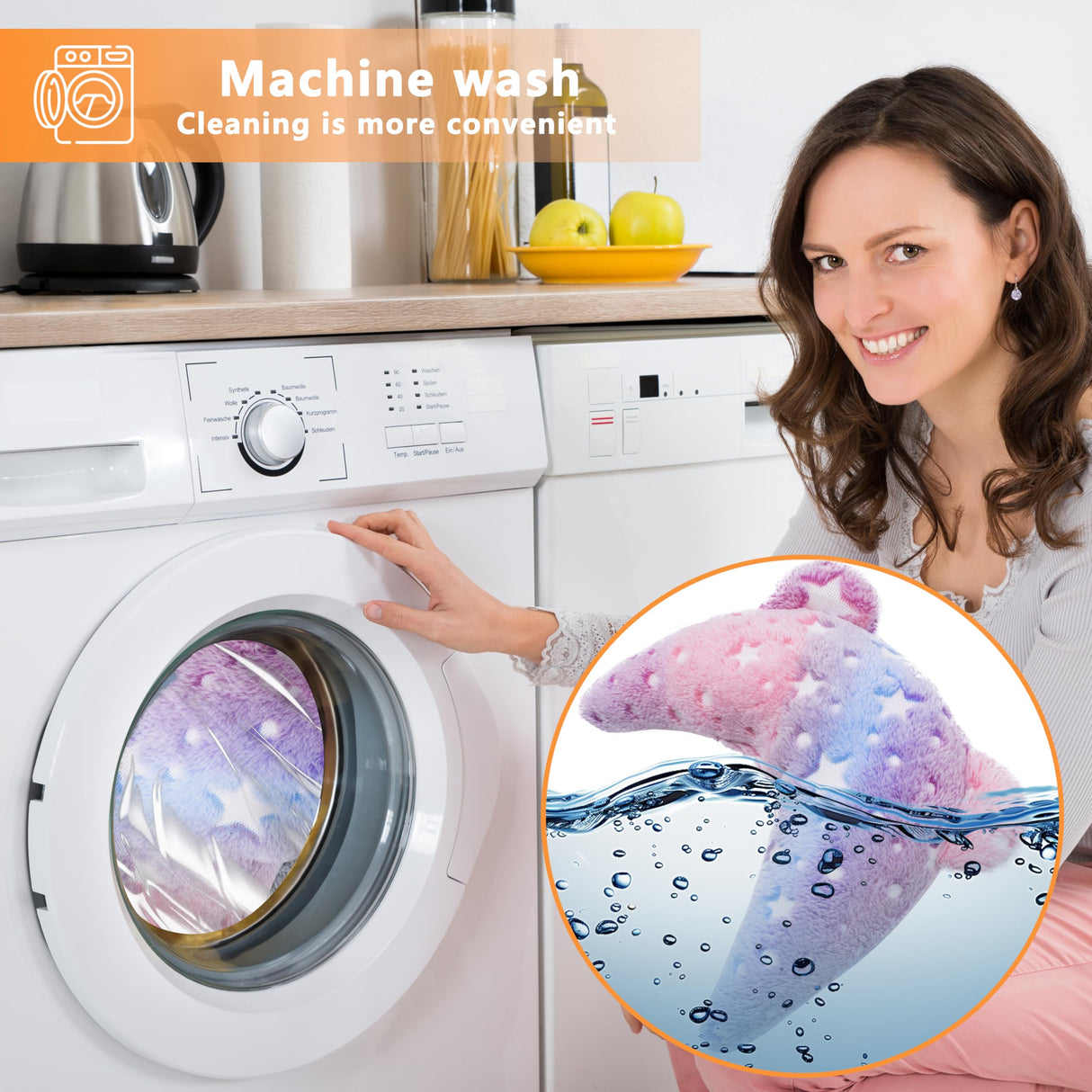 Maiiu Pet Calming Pillow for Dogs, Soft U-Shaped Pillow Glow in The Dark, Joint Relief, Sleep Comfortably,Suit for Small, Medium, Large Dogs, Fluffy Pet Neck Pillow (S-Pink)