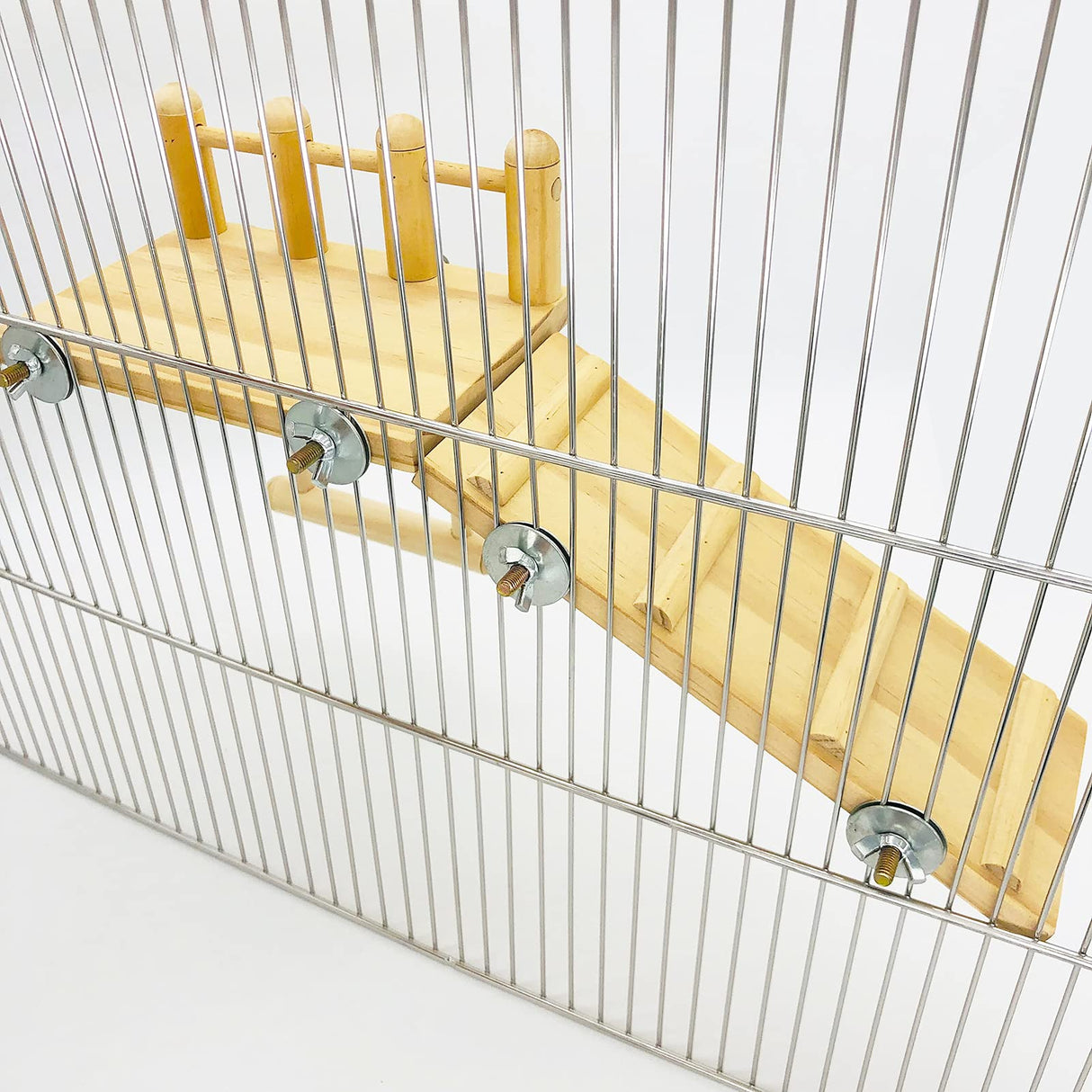 Parrot Climbing Ladder, Bird Wooden Playground with Climbing Ladder Stand, Parrot Play Stand, Bird Swing for Green Cheeks, Small Lovebirds, Goldens, Hamsters, Bird Cage Chew Toy Set