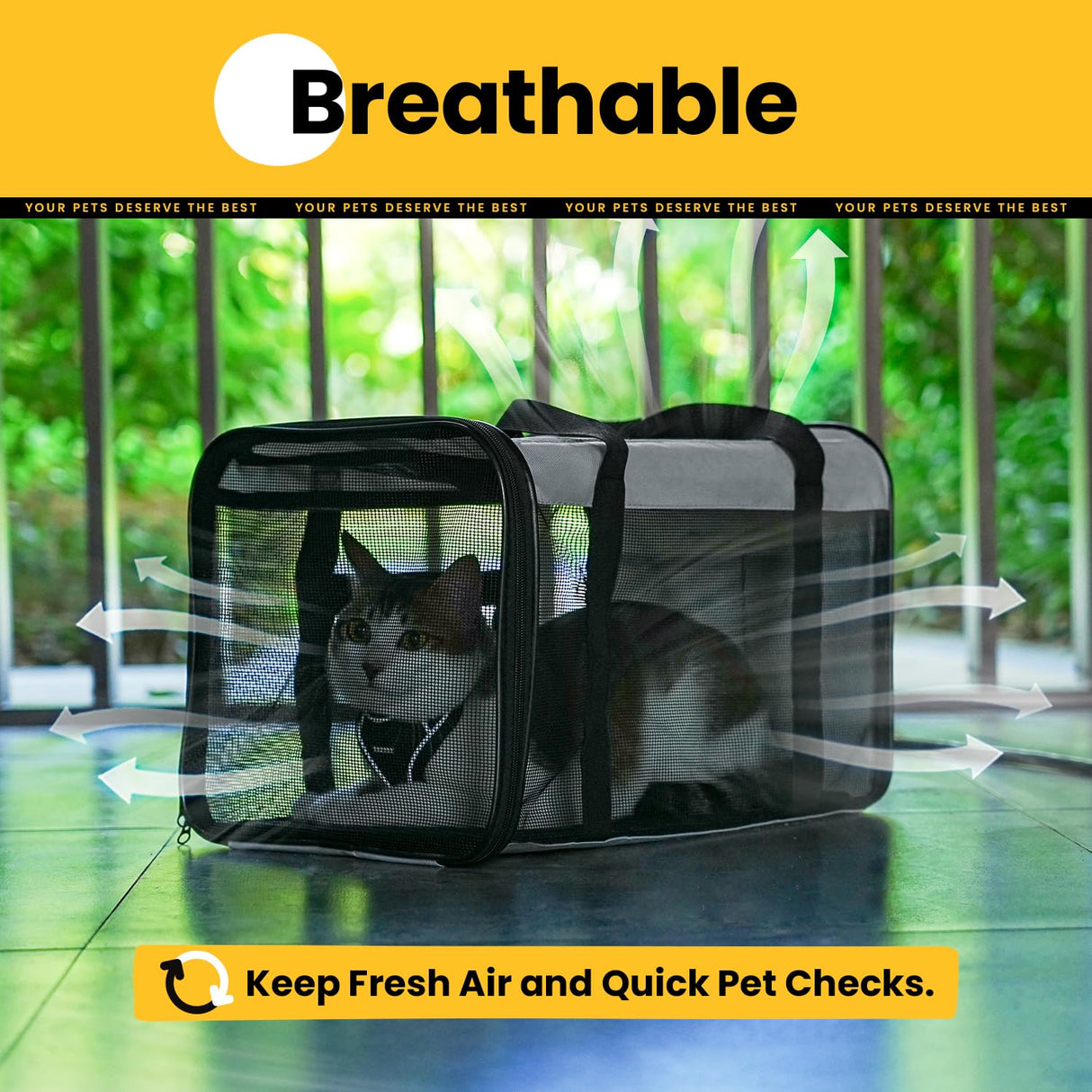 Conlun Soft-Sided Cat Carrier for Small-Medium Cats, Puppies up to 15 Lb, Airline Approved