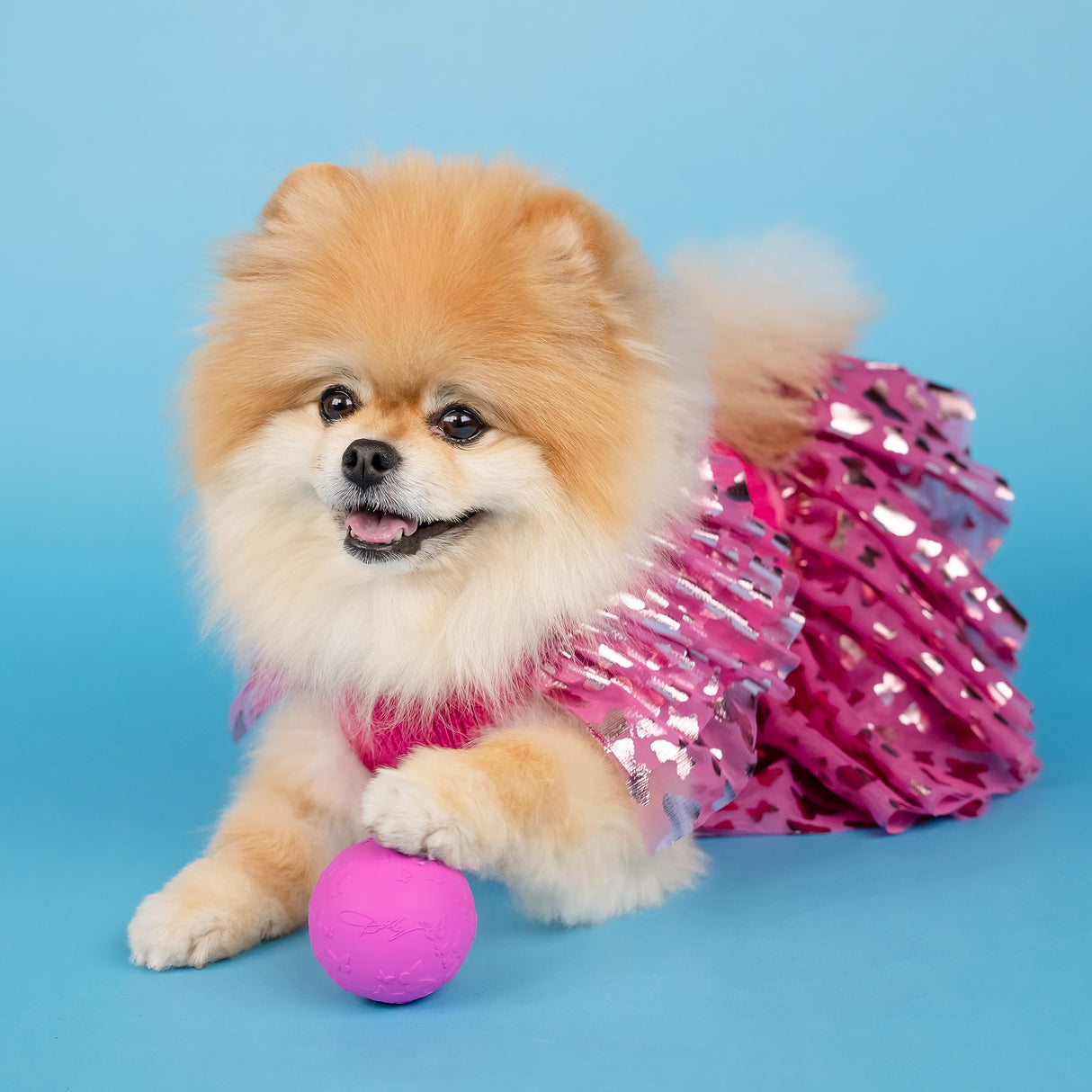 Doggy Parton Ruffle Sweater Skirt Set for Dogs - Small, Pink