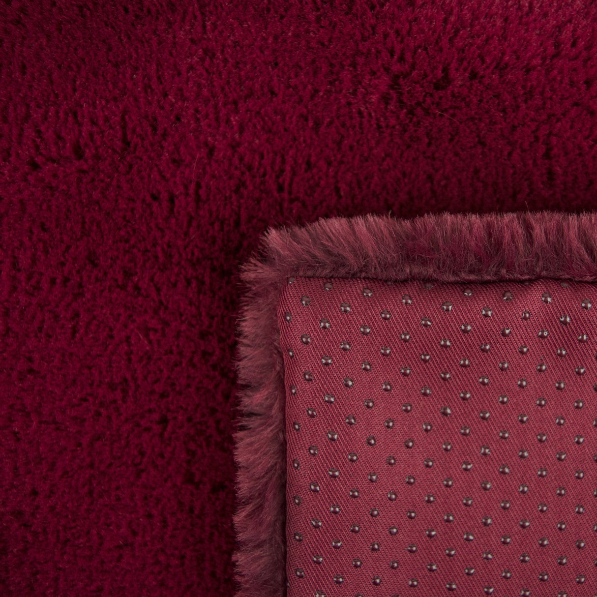 Bone Dry Ultra Soft Faux Fur Pet Crate Liner, XX-Large, 27x42", Cranberry