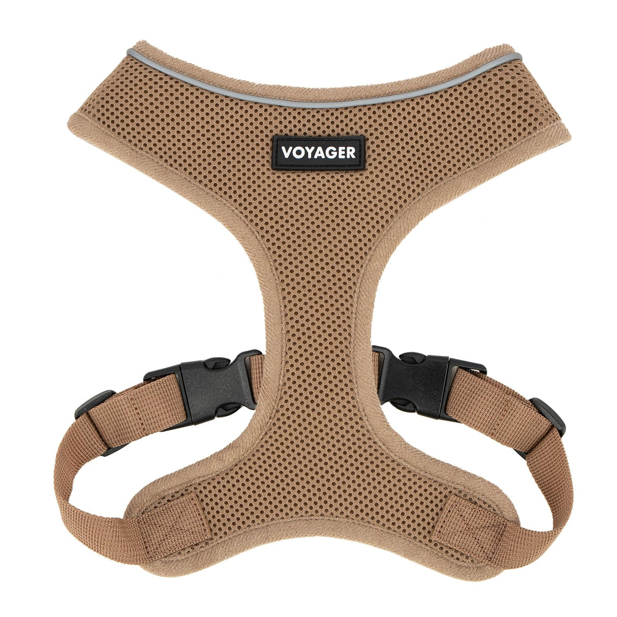 Best Pet Supplies Voyager Aerolite No Pull Mesh Dog Harness, Reflective Stitching, Breathable Harness, Adjustable for Walking, Training, Running, Heavy Duty and Durable, Beige, XL