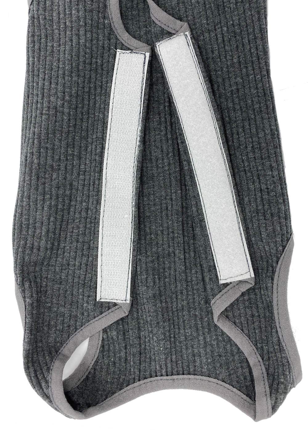 Lanyarco Pet Cat Recovery Suit Shirt Clothes,Collar Alternative for Cats, Small Dark Grey Back Length 8.0"