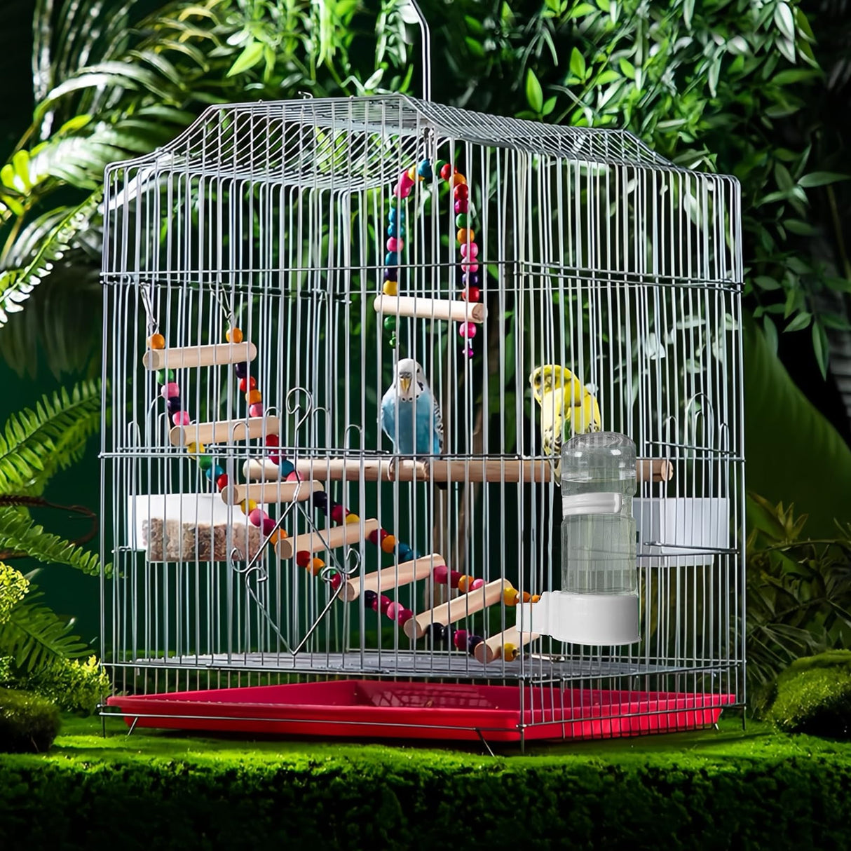 Pet Bird Automatic Water Dispenser,Bird Cage Hanging Drinking Device,Automatic Parrot Water Feeder,Budgies, Birds, Love Birds, Canary Drinking Fountains.