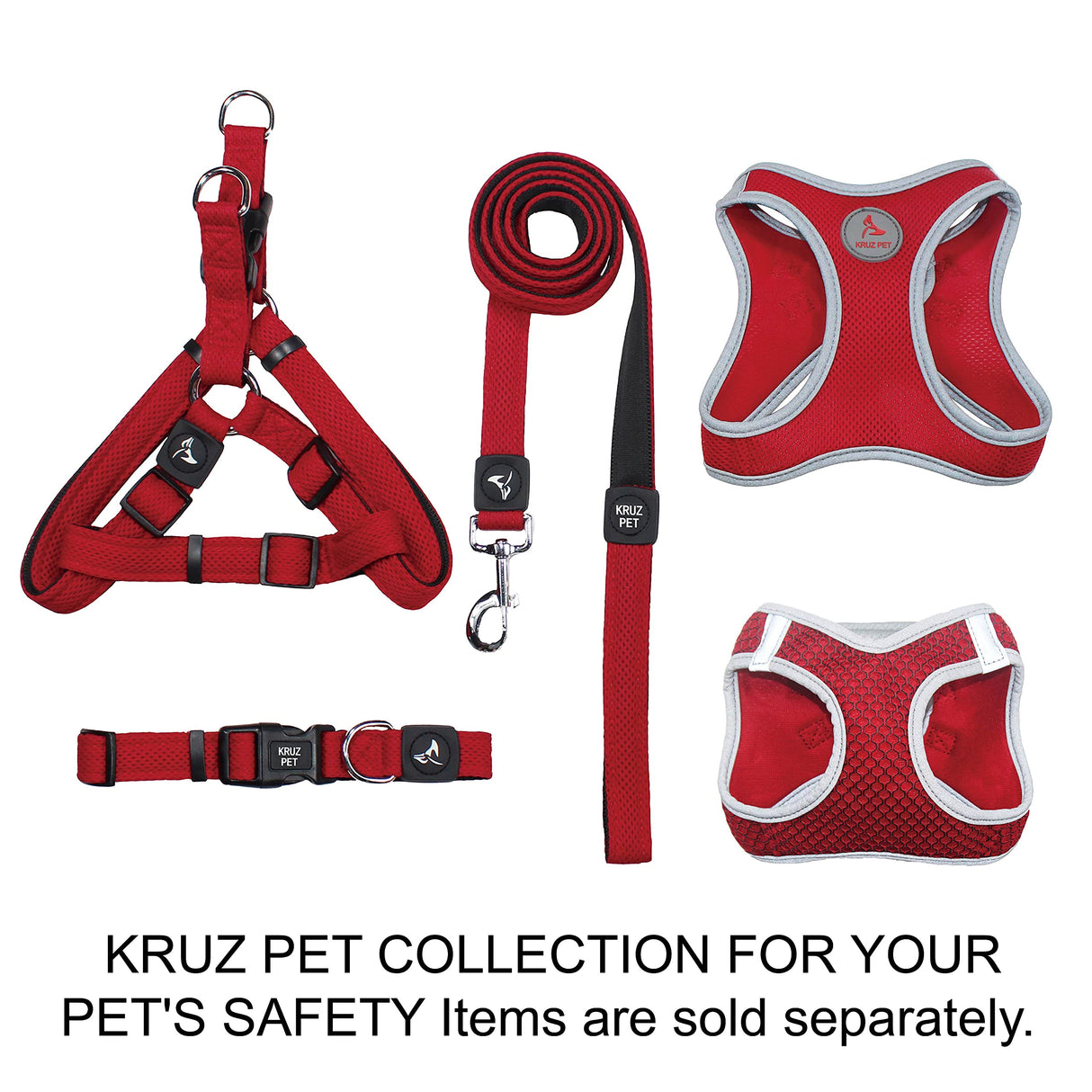 KRUZ PET Dog Collar for Small Dogs (Width- 5/8", Neck - 8"-12") Adjustable Pet Neck Band with Comfortable Soft Padding, Lifetime Durability, Heavy-Duty O-Ring (Red, X-Small)