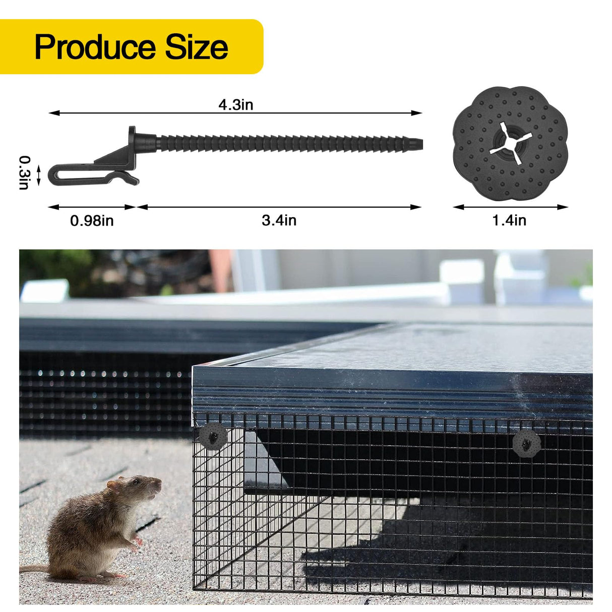 FUTRPOW Solar Panel Bird Guard Fastener Clips,50 Sets Critter Guard Fasteners,Premium Nylon Solar Panel Clips for Attaching Wire Mesh to Solar Panels,Critter Guard Kit for Bird Pigeon Fence