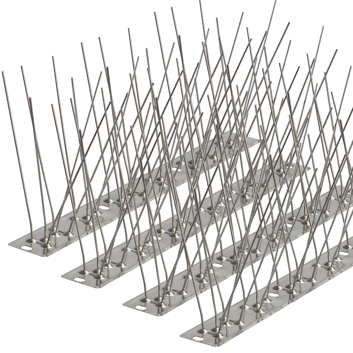 KOKMEYA Bird Spikes 3.28FT, 304 Stainless Steel Bird Deterrents Spikes for Outside to Keep Birds Away Birds Scare Devices Outdoor 4Pcs