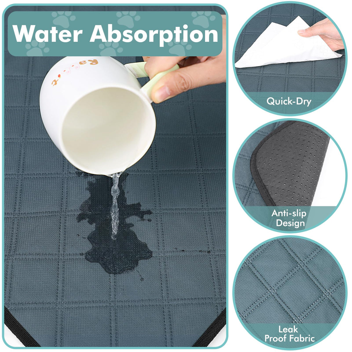 Dog Cat Playpen Indoor Outdoor for Puppy Pet Dogs Cat Travel and Recovery After Surgery, Dog Enclosure Tent Crates Cage, Portable Pop Up Dogs Kennel with Carrying Case(Grey, Small with Pad)