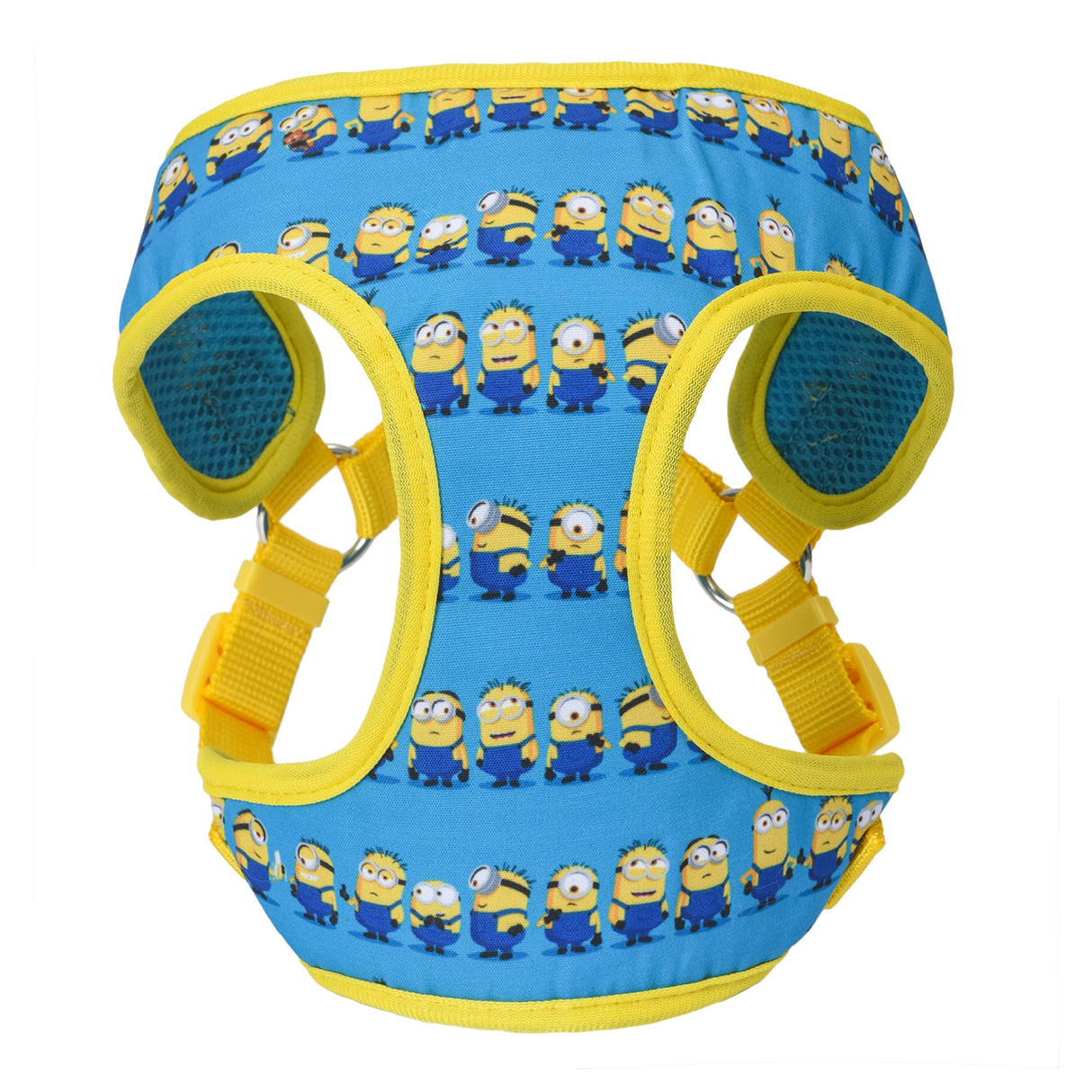 Minions Dog Harness, Large, Blue Minions in a Row | Comfortable Mesh No-Pull Dog Harness| Gifts for Minions Fans and Their Pets | Officially Licensed Pet Product from Universal Studios