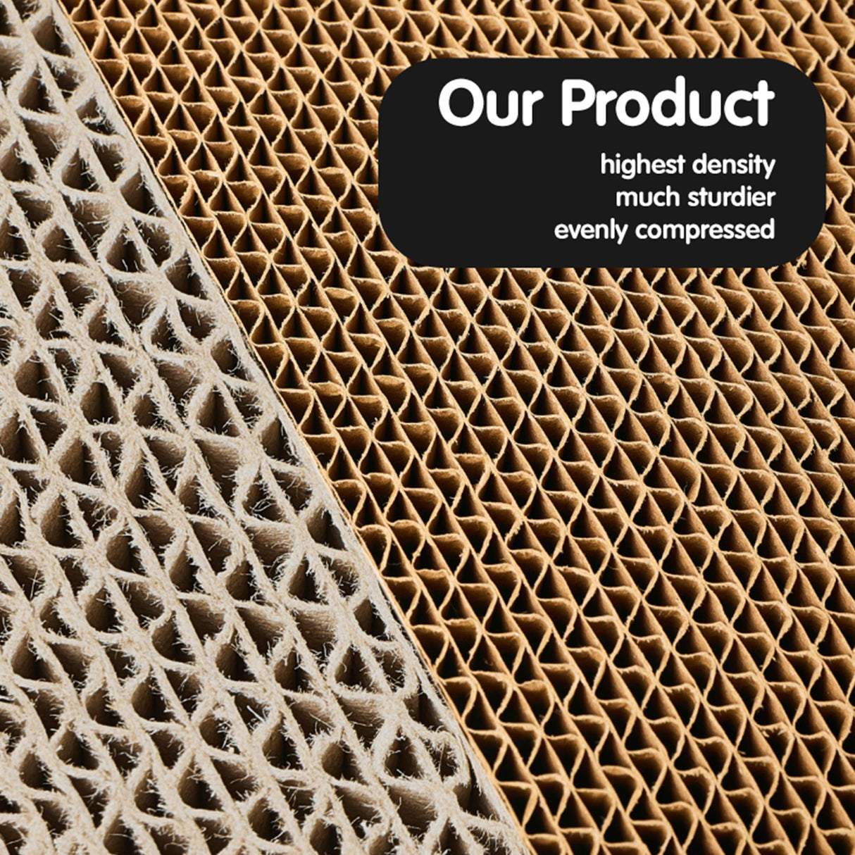 Cat Scratcher, Durable Scratch Pad, Corrugated Cardboard Scratching Board for Indoor Cats, Heavy Duty, Double-Sided Usability, Recyclable, with Catnip