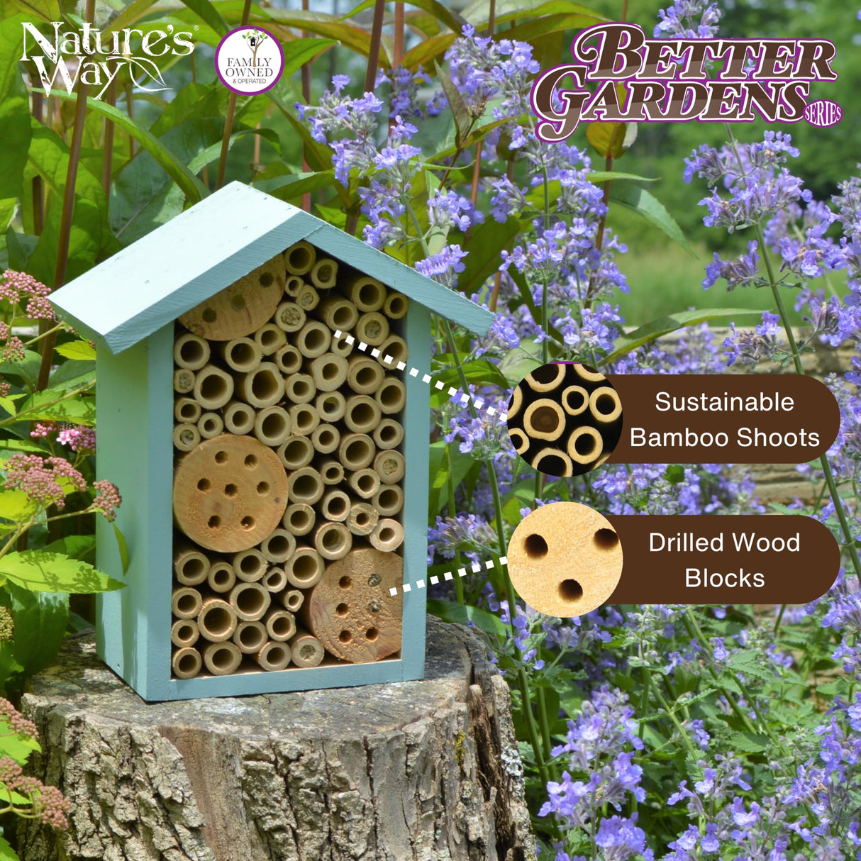 Nature's Way Bird Products PWH1-C Teal Bee House