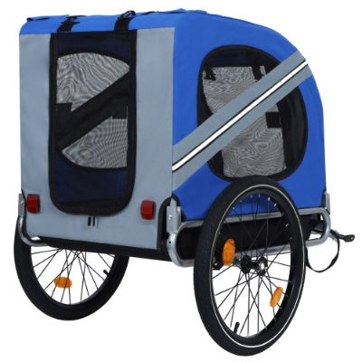 Large Folding Bike Trailer For Dogs 120LB Capacity All-Terrain Pet Carrier, Durable Steel Frame For Cycling, Jogging, Camping Outdoor Adventures