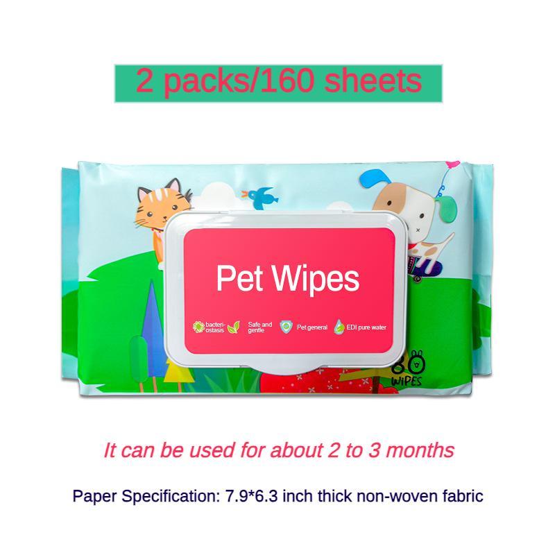 Dog And Cat Wet Wipes, Fragrance Free, Plant.based SKIP THE BATH Gentle Cleansing AndDeodorizing,Hypoallergenic, Wipes For PawsEars, Fur, Eye Ducts And Butt