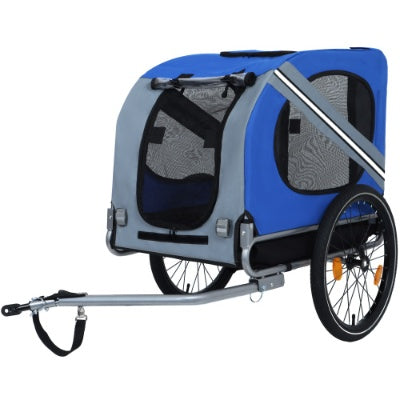 Large Folding Bike Trailer For Dogs 120LB Capacity All-Terrain Pet Carrier, Durable Steel Frame For Cycling, Jogging, Camping Outdoor Adventures