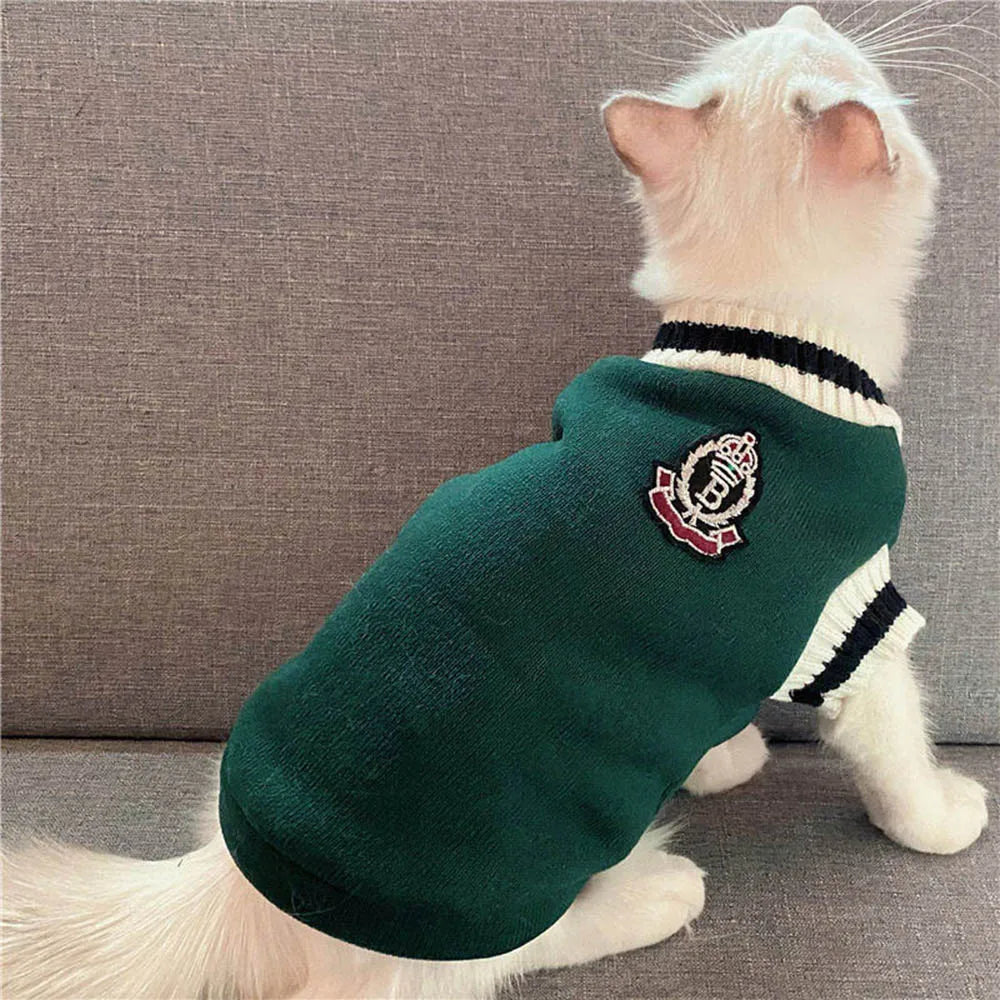 Warm Winter Cat Vest with Harness
