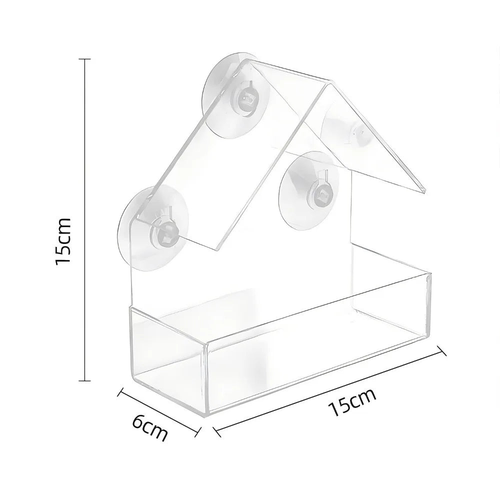Clear Glass Window Bird Feeder