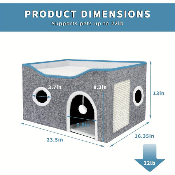 Super Wide Cat House For Indoor Cats, Amazon Logistics, And Wal Mart Platform