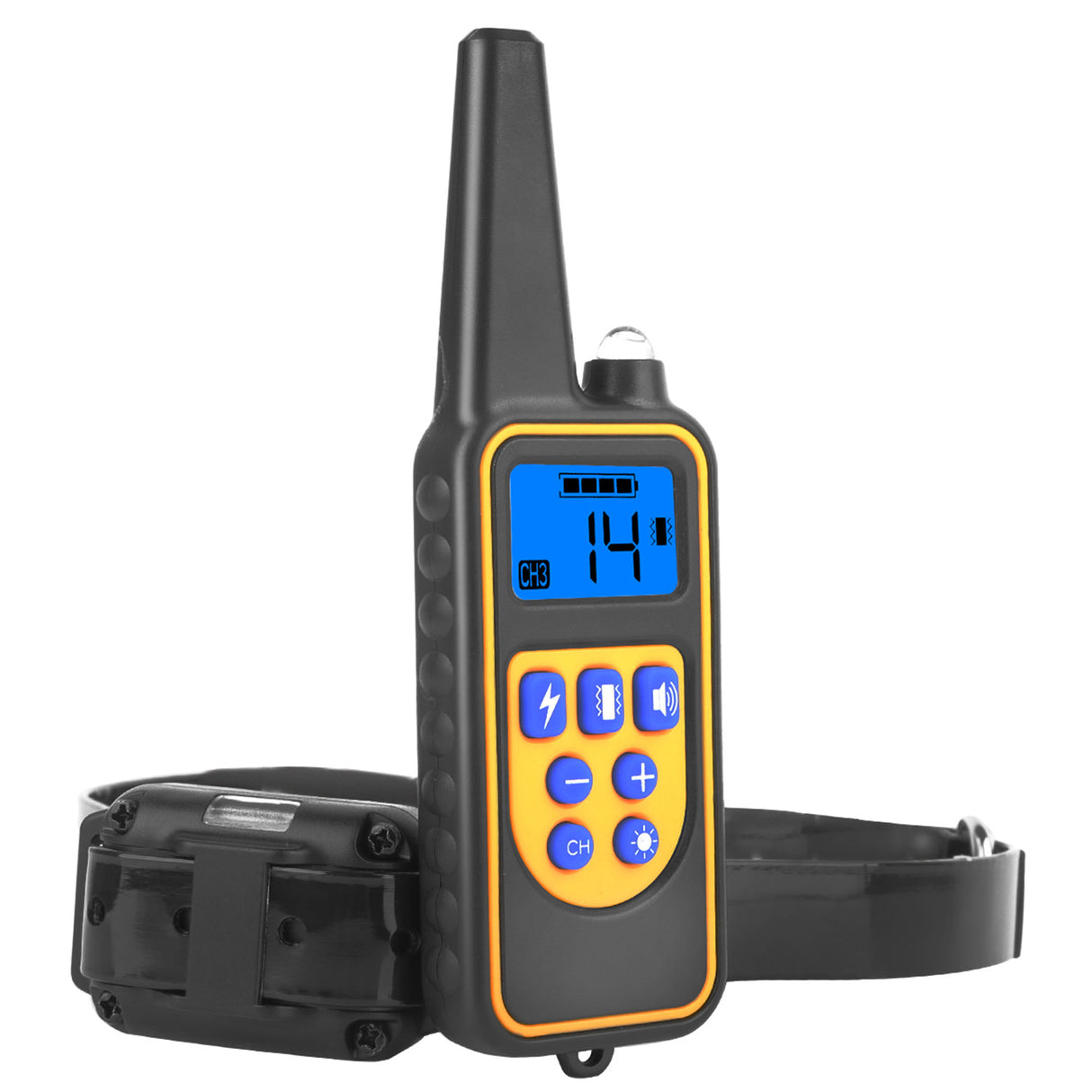 1Pc Dog Training Collar With Remote IP67 Waterproof Pet Trainer 300mAh Rechargeable 875 Yard Remote Control 4 Modes Adjustable Level