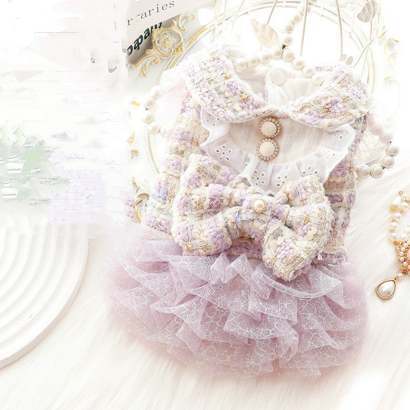 Lace Dress Clothes For Small Dogs