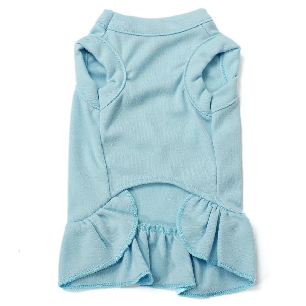 Solid Color Cotton Ruffle Dress Pet Clothes