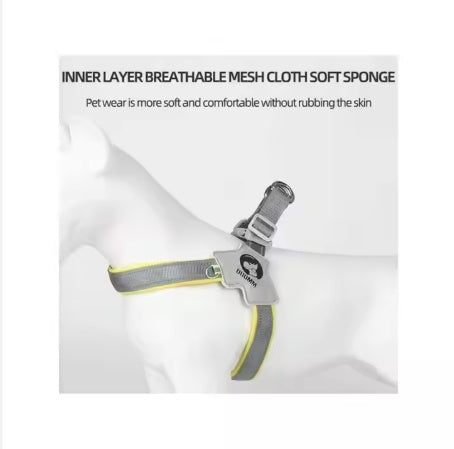 YT Pet Dog Cat Harness, Pet Harness With Leash Group, Adjustable Puppy Harness Comfortable Reflective Easy Control Dog With Leather