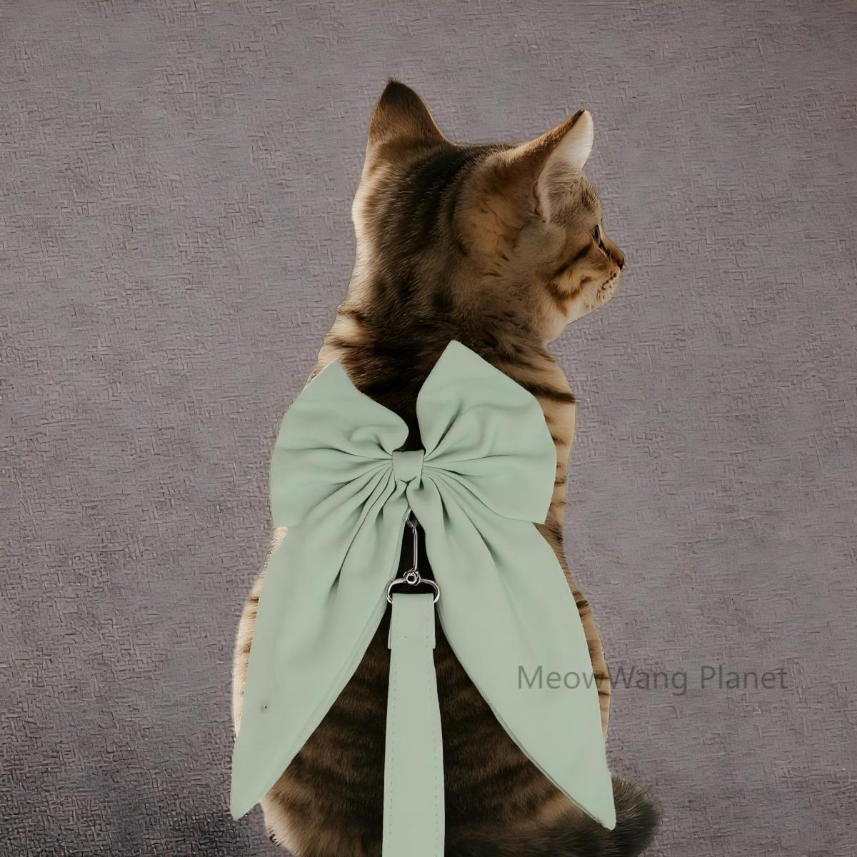 Pet Harness Leash Set Elegant Adjustable Half Vest Design For Cats Small Dogs Stylish Outdoor Walking Gear With Secure Escape Proof Fit Luxury Pet Gift For Cats Dogs