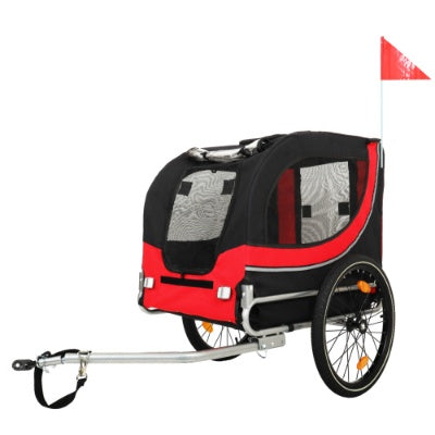 Large Folding Bike Trailer For Dogs 120LB Capacity All-Terrain Pet Carrier, Durable Steel Frame For Cycling, Jogging, Camping Outdoor Adventures