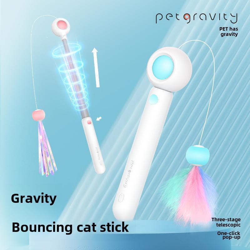 Retractable Laser Cat Stick Toys Cat Toy BallsKitten Playing Cat Laser Teaser Wand ABS PPMaterial Safe And None Toxic, Universalinteractive Toy