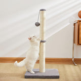 Durable Sisal Rope With Hanging Ball Toy Cat Scratching Post Indoor Space Saving Stable Base Promote Cat Claw Health And Fun Exercise