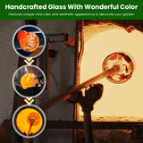 1Pc Glass Hummingbird Feeder 33OZ Hand Blown Hummingbird Feeder With 5 Flower Feeding Port Perch Ant Moat Hanging Hook S Hook Hemp Rope Cleaning Brush For Garden Decor