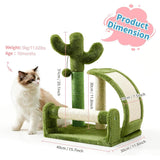 Cactus Shape Natural Sisal Rope Easy To Assemble Green Cat Scratching Post