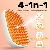 4 In 1 Cat Steam Brush, Anti Static Shedding Spray Comb, Hair Removal, Mist Indoor Steamy Grooming Brush For Dog, Water Spritz Defur Cepillo, Spa Steamer Cloud Para Gatos
