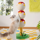 Cute Puffer Fish-shaped Cat Climbing Frame, Three-tier Climbing Tower With Base, Indoor Cat Scratching Post Climbing Frame With Vertical Claw Interactive Cat Toy, Suitable For Cats Of All Sizes