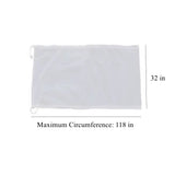 Adjustable Birdcage Seed Catcher Feather Catcher Bird Cage Cover Net Airy Soft Skirt Guard Birdcage Nylon Mesh Netting for Parrot Macaw Parakeet Round Square Cage (118 x 32 Inch, White)